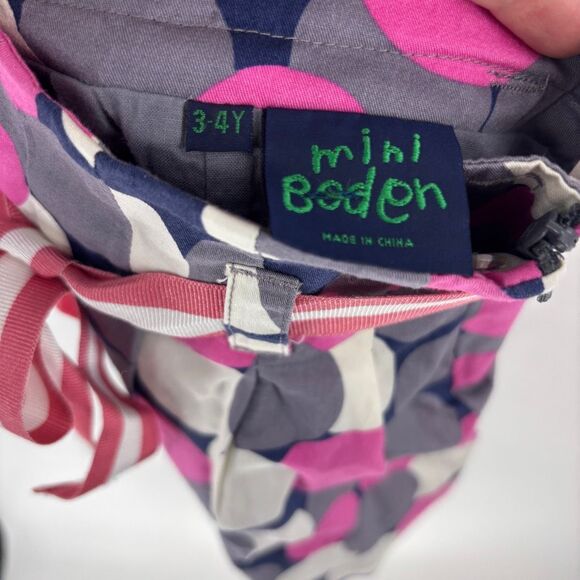 Mini Boden Preppy polka dot 2010s pleated skirt 3-4Y - Picture 5 of 6